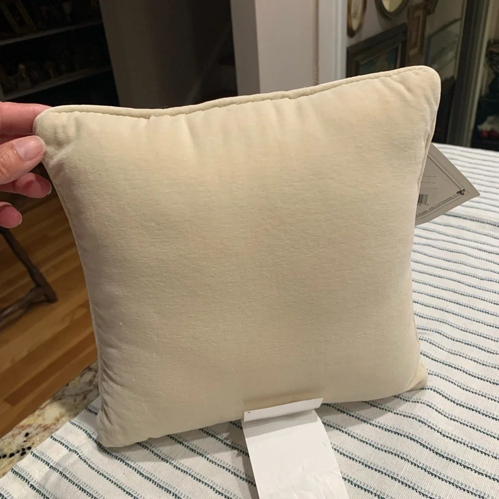 NWT Floral Needlepoint 25 Years Together Pillow